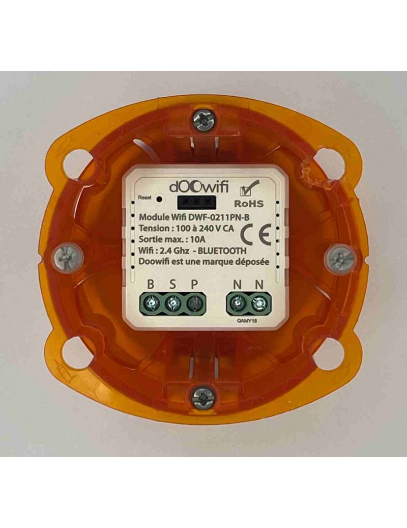 Mini module ZIGBEE à sortie contact sec, encastrable, alimentation AC et DC