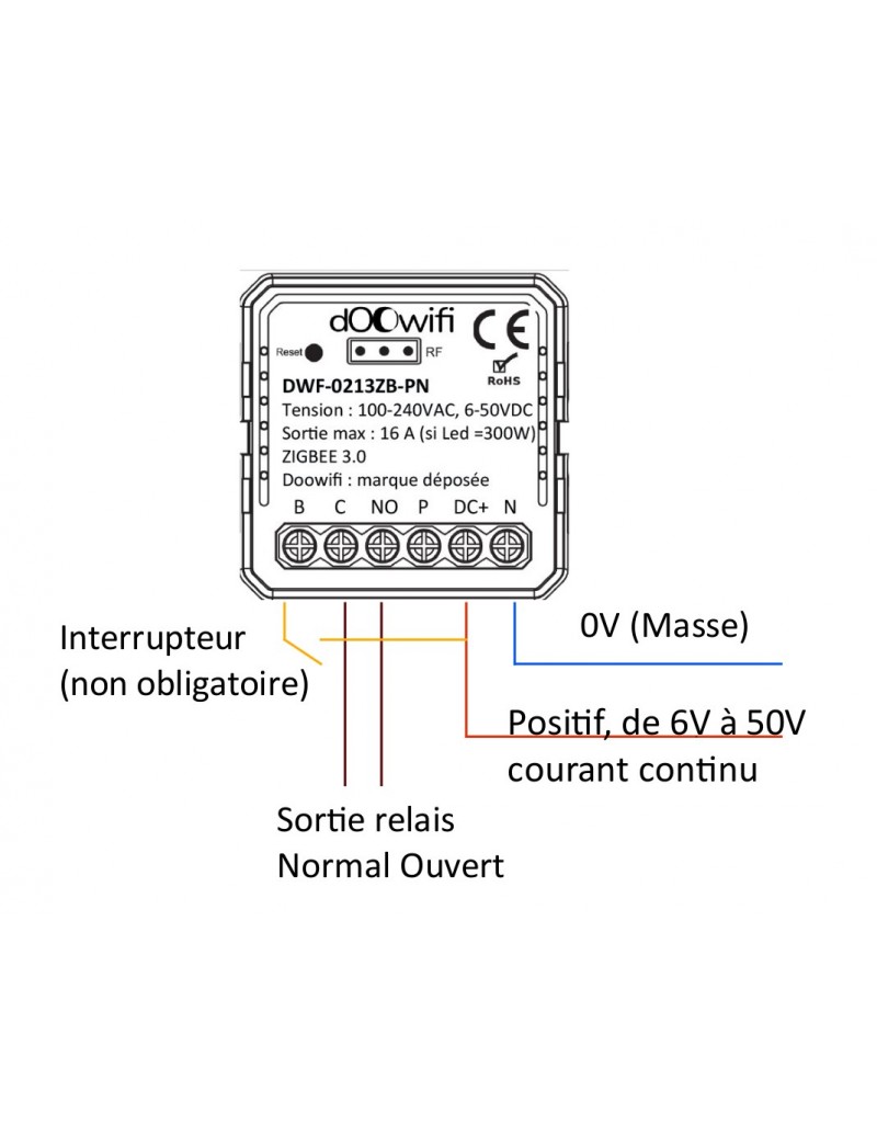 Module Design Interrupteur Mini module interrupteur Wifi encastrable